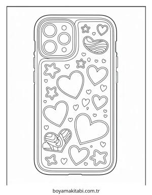 Telefon boyama sayfası – yaratıcılığı geliştirir, keyifli zaman