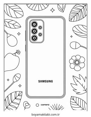 Telefon boyama sayfası – sanatsal çalışma, çocuklar için