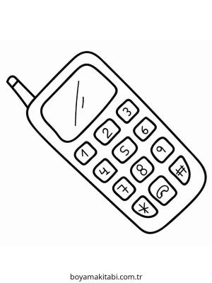 Telefon boyama sayfası – yaratıcılığı geliştirir, keyifli zaman