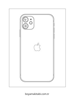 Telefon boyama sayfası – sanatsal çalışma, çocuklar için