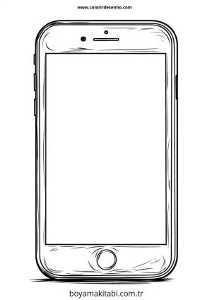Telefon boyama sayfası – keyifli zaman, renkli çizimler