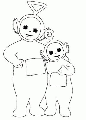 Teletabiler boyama sayfası,  coloring page, Tinky Winky ve Po, 