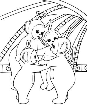 Teletabiler boyama sayfası,  coloring page, Teletabiler Konuşuyor, 