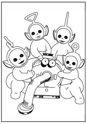 Teletabiler boyama sayfası,  coloring page, Yaramaz Teletabiler, 