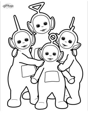 Teletabiler boyama sayfası,  coloring page, Sevimli Teletabiler, 