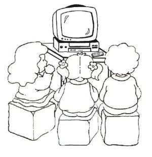 Televizyon boyama sayfası,  coloring page, Çocuklar televizyon izliyor, 