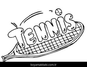 Tenis boyama sayfası – ücretsiz yazdır, boyama etkinliği