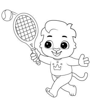 Tenis boyama sayfası,  coloring page, Karikatür Tenis, 