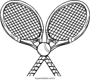 Tenis boyama sayfası – çocuk aktivitesi, PDF indir