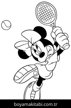 Tenis boyama sayfası – keyifli zaman, renkli çizimler