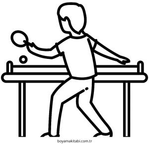 Tenis boyama sayfası – kolay boyama, eğitici aktivite