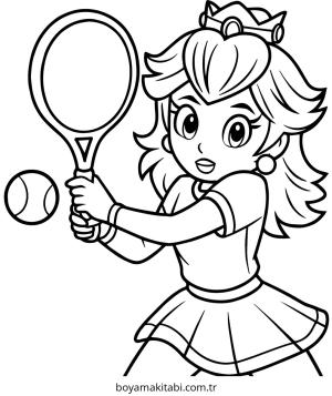 Tenis boyama sayfası – eğitici aktivite, yaratıcılık