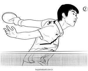 Tenis boyama sayfası – keyifli zaman, renkli çizimler