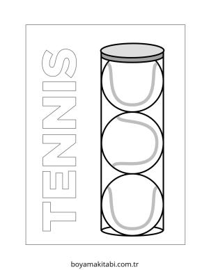 Tenis boyama sayfası – yaratıcılığı geliştirir, keyifli zaman