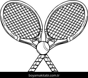 Tenis boyama sayfası – boyama çalışması, yaratıcılığı geliştirir