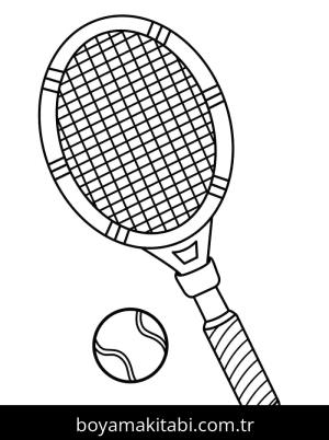 Tenis boyama sayfası – ücretsiz yazdır, boyama etkinliği