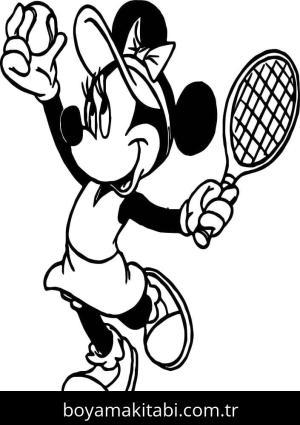 Tenis boyama sayfası – keyifli zaman, renkli çizimler