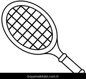 Tenis boyama sayfası – renkli çizimler, okul öncesi