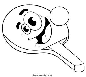 Tenis boyama sayfası – renkli çizimler, okul öncesi