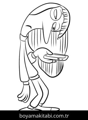 Ters Yüz 2 boyama sayfası – boyama etkinliği, çocuk aktivitesi