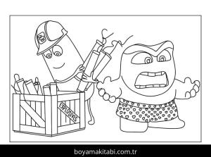 Ters Yüz 2 boyama sayfası – eğlenceli etkinlik, el becerilerini geliştirir