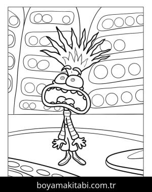 Ters Yüz 2 boyama sayfası – çocuklar için, çizgi film temalı