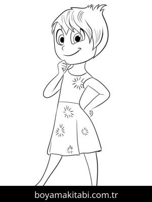 Ters Yüz 2 boyama sayfası – çizgi film temalı, basit çizim