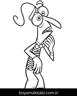 Ters Yüz boyama sayfası – kolay boyama, eğitici aktivite