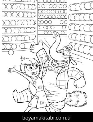 Ters Yüz boyama sayfası – renkli çizimler, okul öncesi