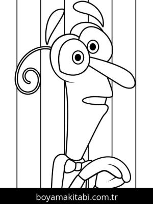 Ters Yüz boyama sayfası – basit çizim, kolay boyama