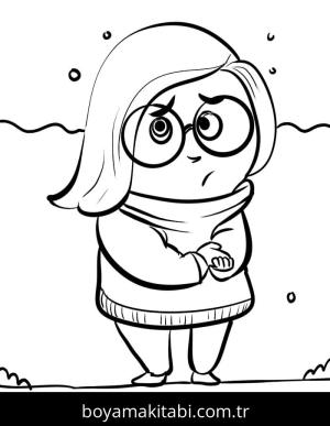 Ters Yüz boyama sayfası – çocuklar için, çizgi film temalı