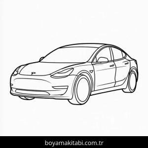 Tesla boyama sayfası – boyama etkinliği, çocuk aktivitesi