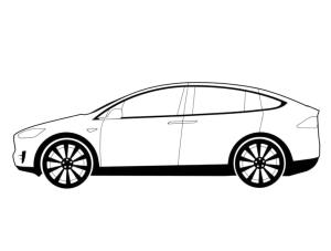 Tesla boyama sayfası,  coloring page, Bir Tesla Arabası, 