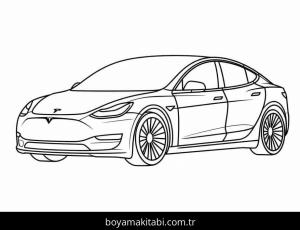 Tesla boyama sayfası – kolay boyama, eğitici aktivite
