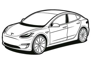 Tesla boyama sayfası,  coloring page, Normal Tesla Ücretsiz, 