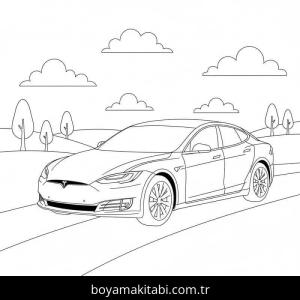 Tesla boyama sayfası – eğitici aktivite, yaratıcılık