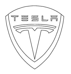 Tesla boyama sayfası,  coloring page, Tesla Logosu Ücretsiz, 