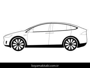 Tesla boyama sayfası – çocuklar için, çizgi film temalı