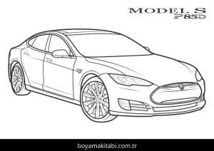 Tesla boyama sayfası – yaratıcılık, eğlenceli etkinlik