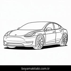 Tesla boyama sayfası – okul öncesi, evde etkinlik