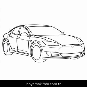 Tesla boyama sayfası – eğlenceli etkinlik, el becerilerini geliştirir