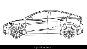 Tesla boyama sayfası – sevimli karakter, sanatsal çalışma