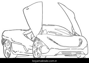 Tesla boyama sayfası – sanatsal çalışma, çocuklar için