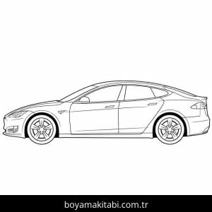 Tesla boyama sayfası – boyama etkinliği, çocuk aktivitesi