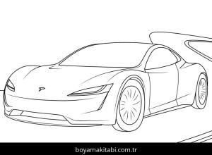 Tesla boyama sayfası – çocuk aktivitesi, PDF indir