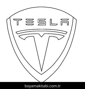 Tesla boyama sayfası – sanatsal çalışma, çocuklar için