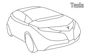 Tesla boyama sayfası,  coloring page, Basit Tesla, 