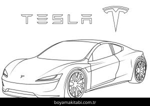 Tesla boyama sayfası – PDF indir, sevimli karakter