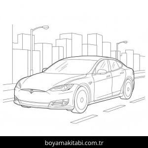 Tesla boyama sayfası – okul öncesi, evde etkinlik