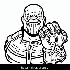 Thanos boyama sayfası – sevimli karakter, sanatsal çalışma